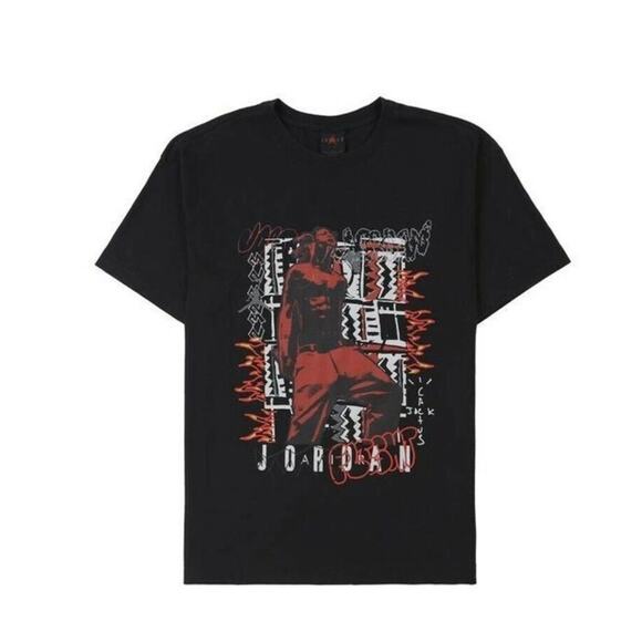 Nike Other - Nike Men's Black Cactus Jack by Travis Scott x Air Jordan MJ 2 T-Shirt Small
